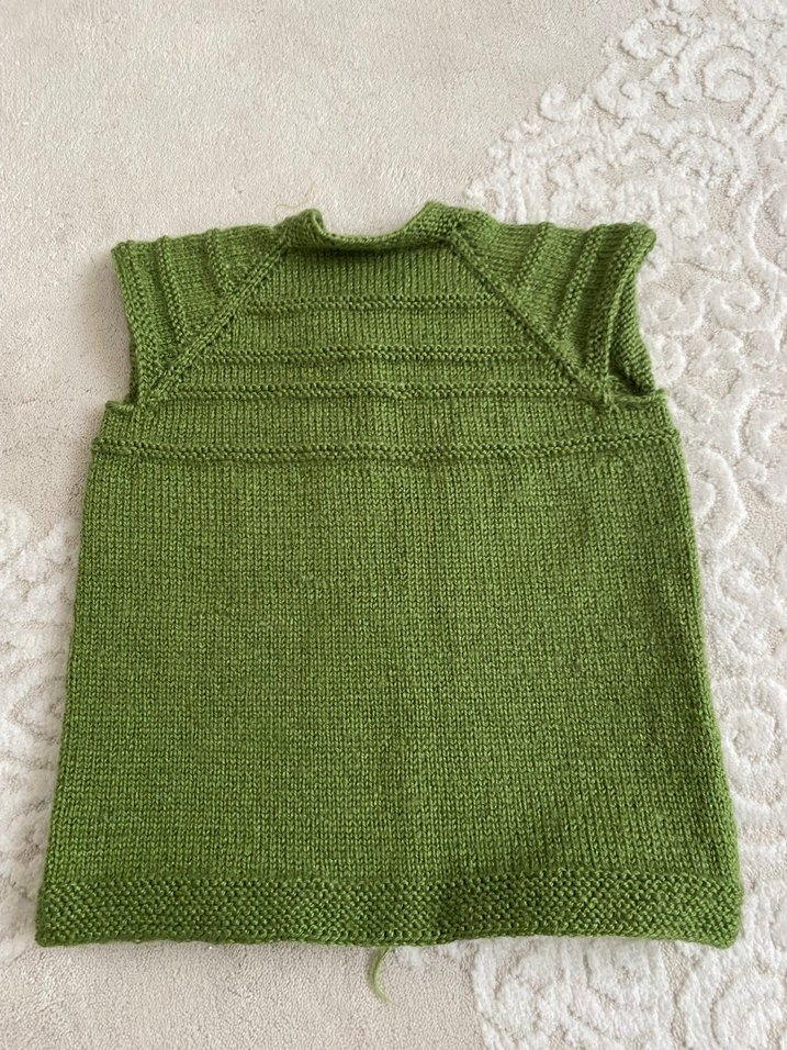 Yeşil Kısa Örgü Hamile Süveter - Görsel 2