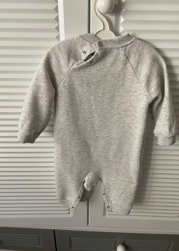 Gri Uzun Kollu Bebek Tulum - Görsel 3