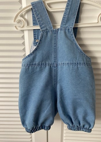 Nakışlı Ayıcık Desenli Erkek Çocuk Kot Tulum - Görsel 3