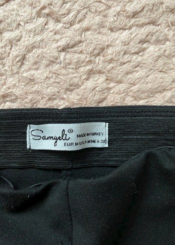 Siyah Kadın Kumaş Pantolon, Normal Boy, Fermuarlı - Görsel 3