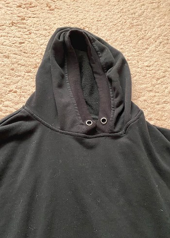 Siyah Kapüşonlu Kadın Sweatshirt - Görsel 3