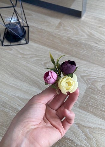 Dantelli Mor Bohem Çiçek Tacı - Görsel 3