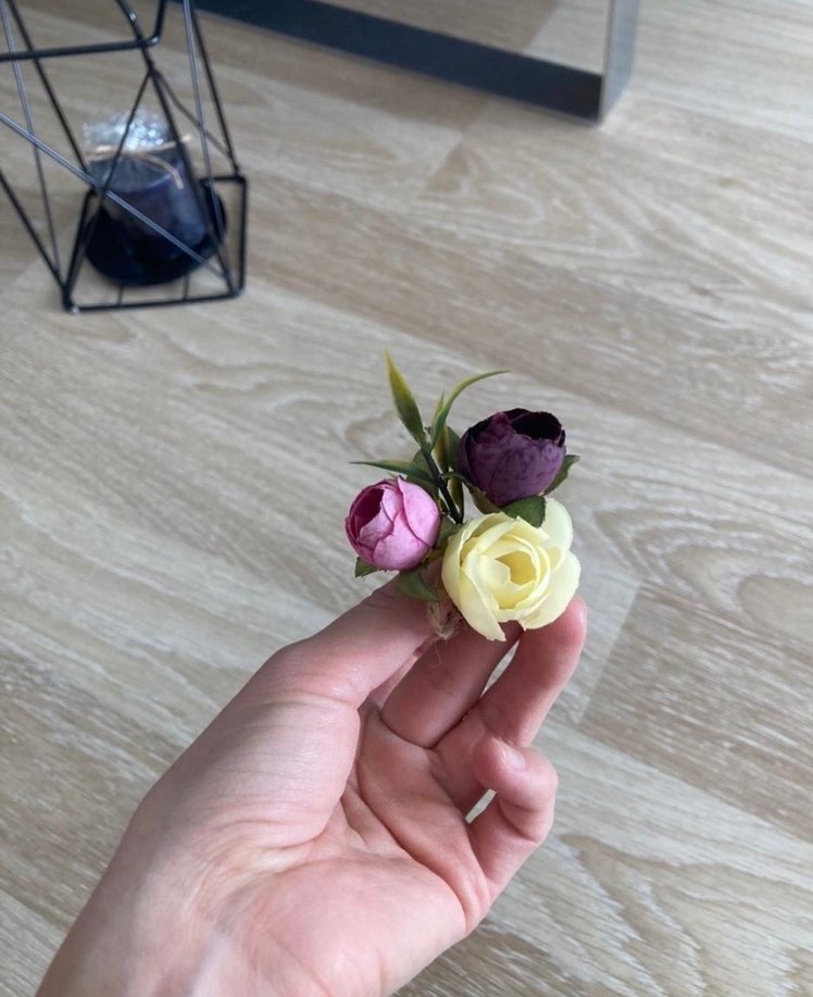 Dantelli Mor Bohem Çiçek Tacı - Görsel 3