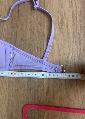 s Beden Penti açık mor Strappy Bikini Üstü