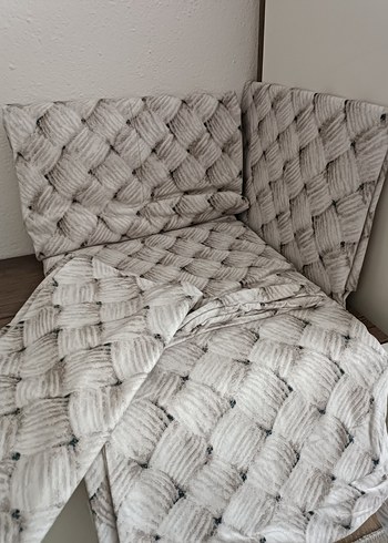 Gri Örgü Desenli Nevresim seti - Görsel 3