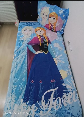 Renkli Baskılı Mavi Polar Nevresim Takımı