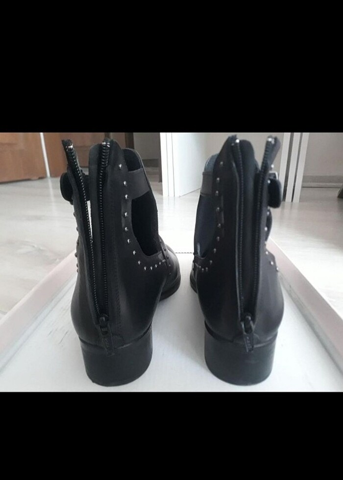 Elle kadın siyah bot - Görsel 5