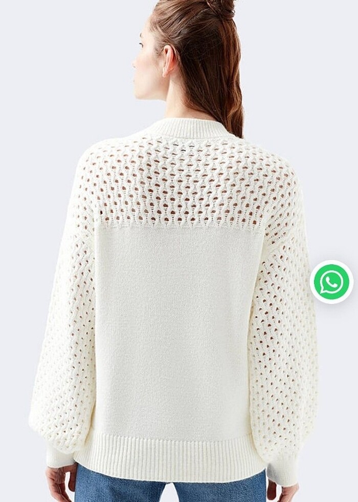 Mavi marka ekru kazak - Görsel 2