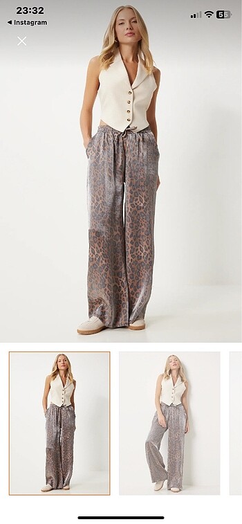m Beden Leopar Pantolon