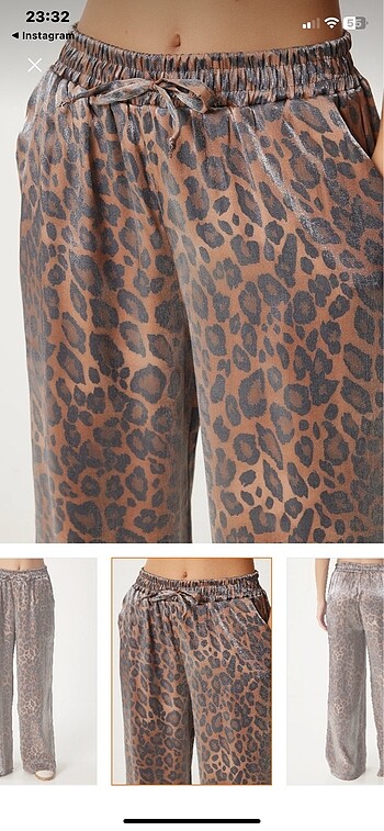 m Beden kahverengi Renk Leopar Pantolon