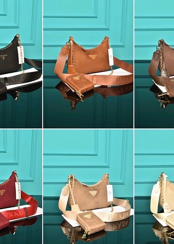 Prada Siyah süet Deri Kadın Omuz Çantası - Görsel 2