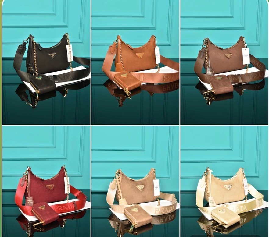 Prada Siyah süet Deri Kadın Omuz Çantası - Görsel 2