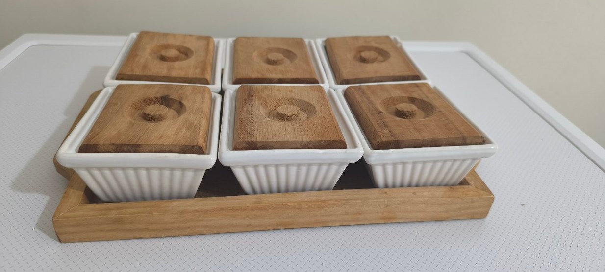 Beyaz Kare Kahvaltilik Seti - Görsel 2