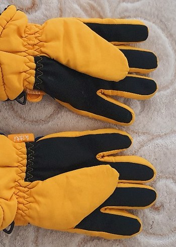 Sarı Erkek Eldiveni, Nakışlı, Cırt Cırtlı - Görsel 2