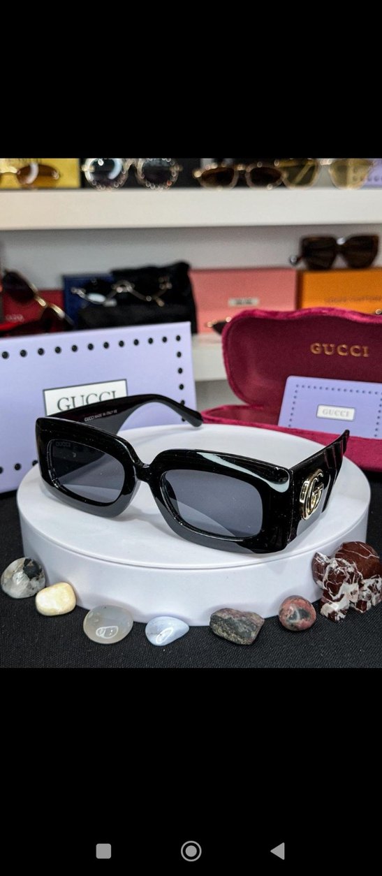 Kadın Gri Örgü Street Style Gözlük - Görsel 2