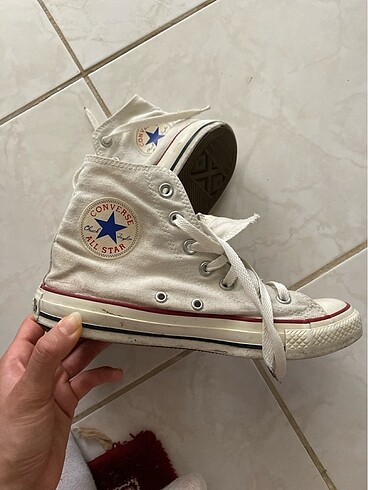 Temiz orijinal beyaz uzun converse