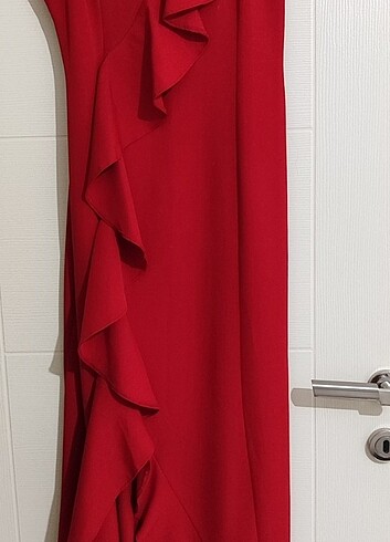 m Beden kırmızı Renk Düğün nişan kına mezuniyet After party Abiye elbise