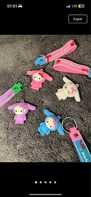 Zara HELLO KİTTY KAWAİİ ANAHTARLIK SET!!!