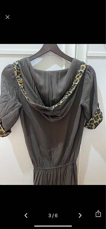 Kahverengi elbise - Görsel 3