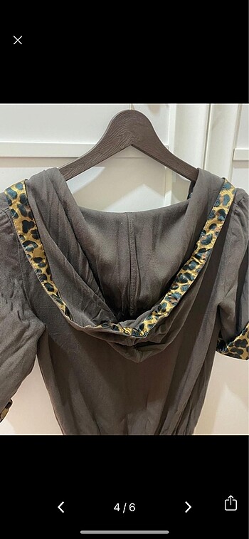 Kahverengi elbise - Görsel 4