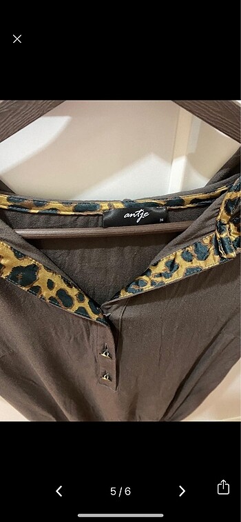 Kahverengi elbise - Görsel 5