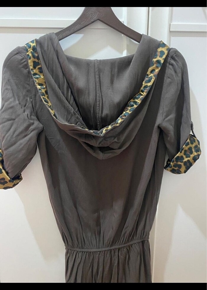 Kahverengi elbise - Görsel 3