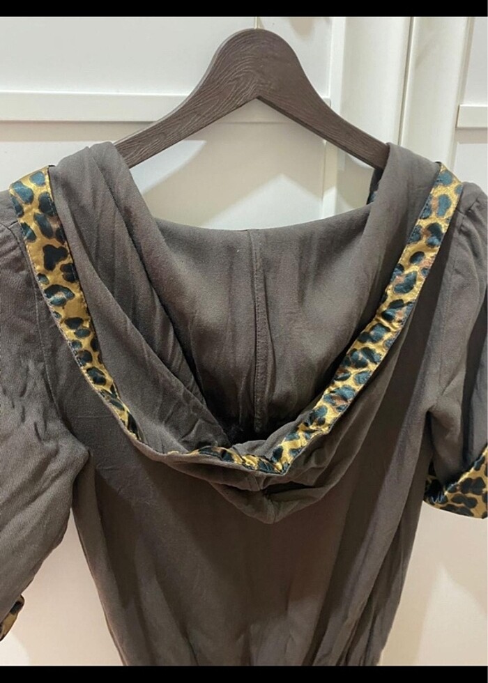 Kahverengi elbise - Görsel 4