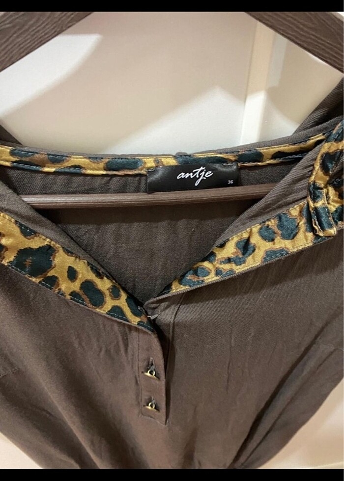 Kahverengi elbise - Görsel 5