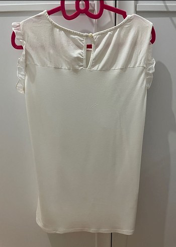 Fırfırlı Beyaz Kadın Bluz - Görsel 4