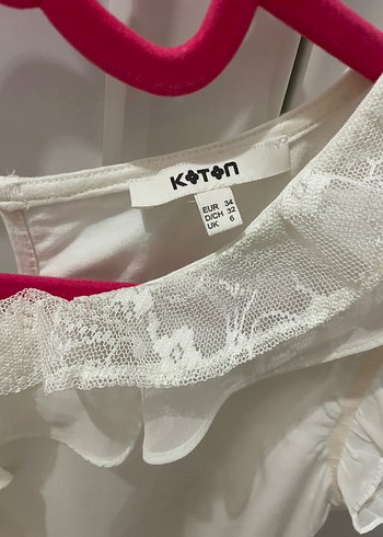 Fırfırlı Beyaz Kadın Bluz - Görsel 2