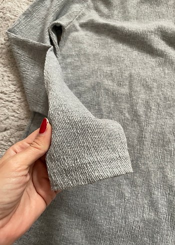 Gri Uzun Kollu Balıkçı Yaka Badi - Görsel 2