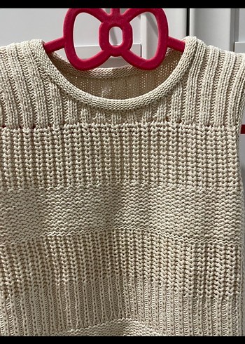Bej Örgü Kadın Süveter - Görsel 4