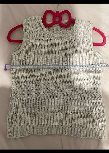 Bej Örgü Kadın Süveter - Görsel 5