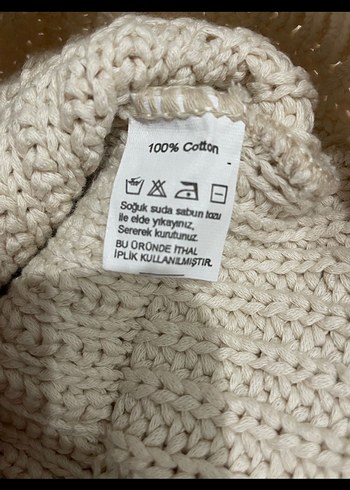 Bej Örgü Kadın Süveter - Görsel 7