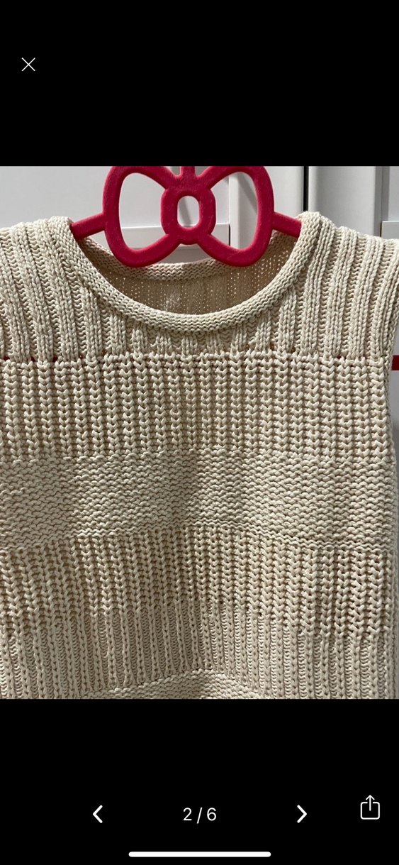Bej Örgü Kadın Süveter - Görsel 4