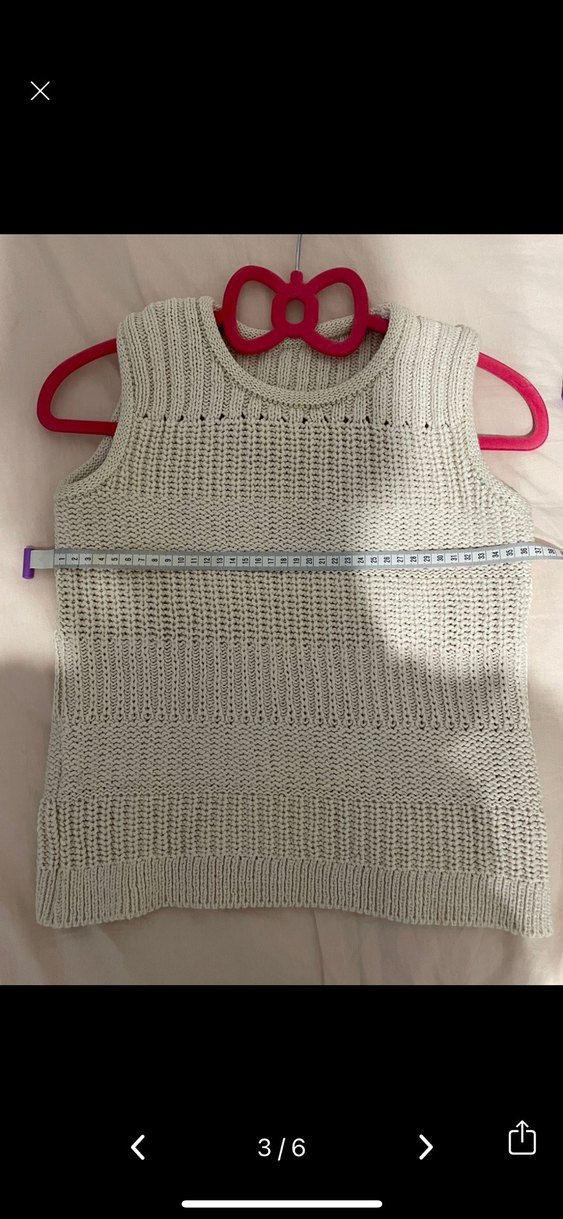 Bej Örgü Kadın Süveter - Görsel 5