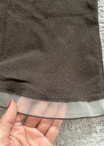 V Yaka Kahverengi Yelek - Görsel 4