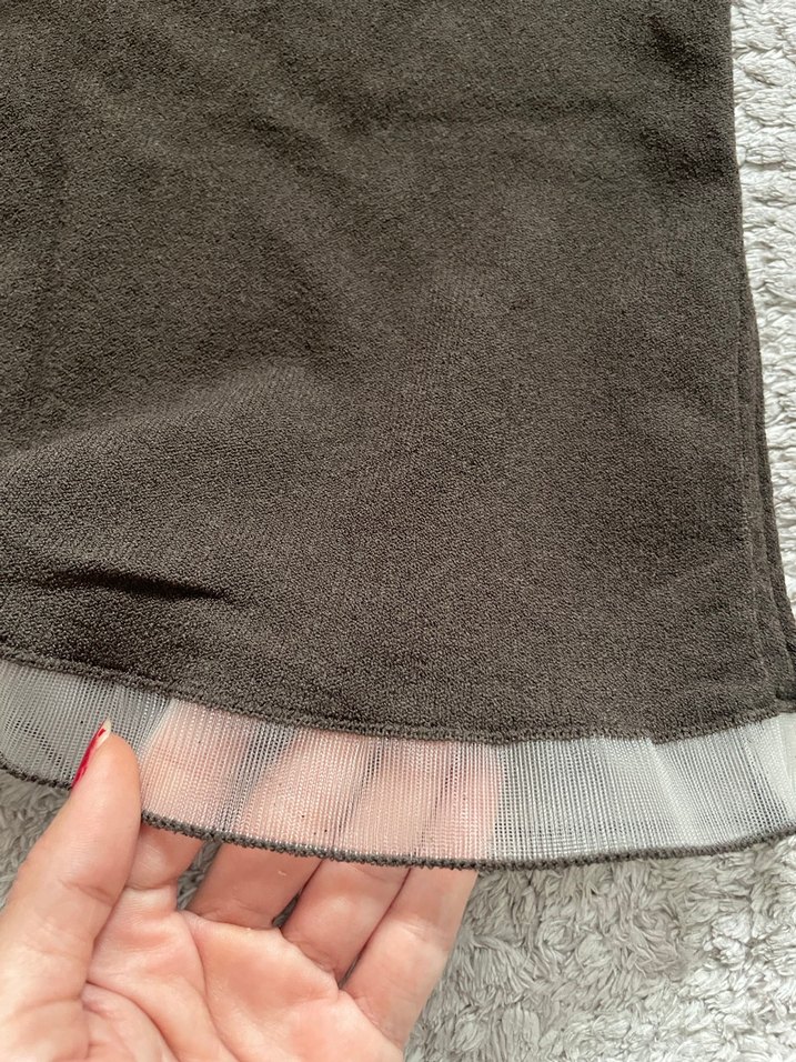 V Yaka Kahverengi Yelek - Görsel 4