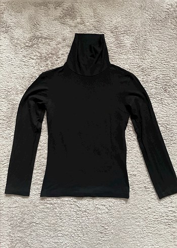 Uzun Kollu Siyah Boğazlı Badi - Görsel 2