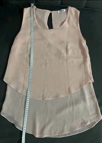 Bej Şeffaf Kadın Bluz - Kolsuz, Salaş - Görsel 6