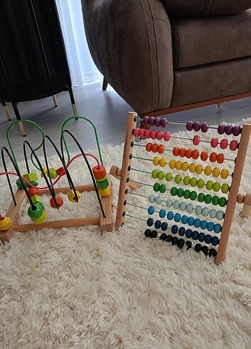 Ikea İKEA Ahşap Abaküs ve Boncukku Labirent