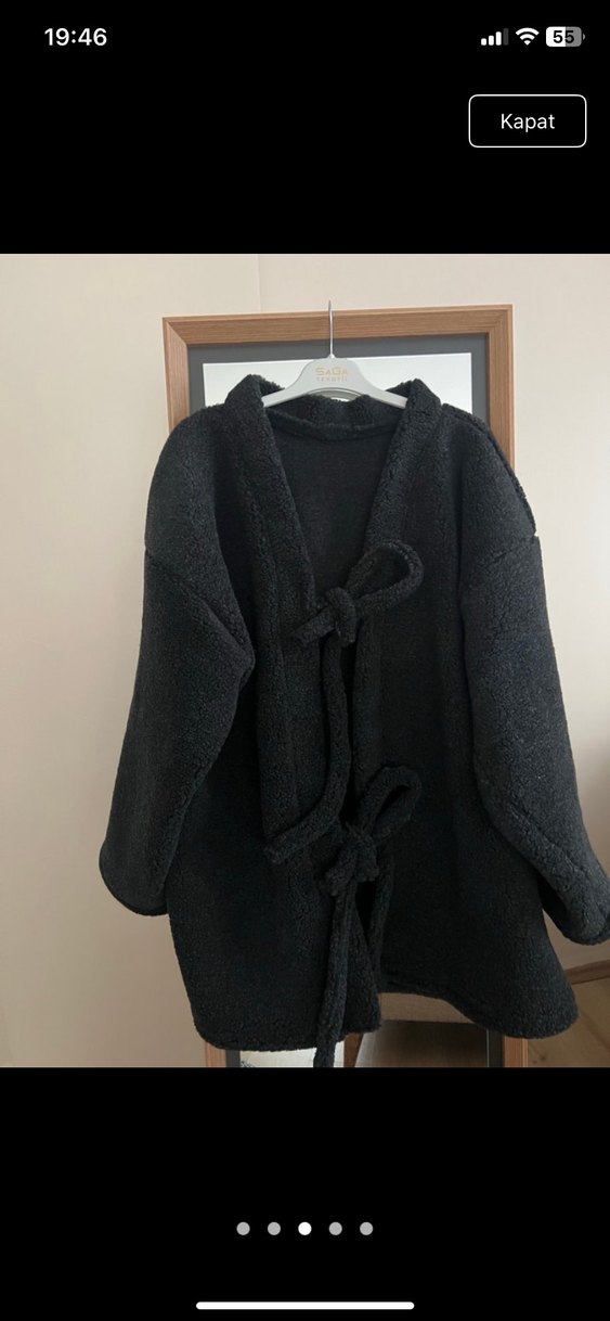 Siyah Midi Kadın Hırka - Görsel 2