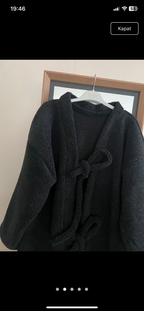 Siyah Midi Kadın Hırka - Görsel 3