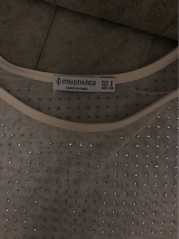 Stradivarius stradivarius transparan taşlı bluz