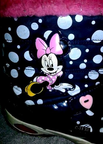 Kız Çocuk Lacivert Minnie Mouse Kar Botu - Görsel 2
