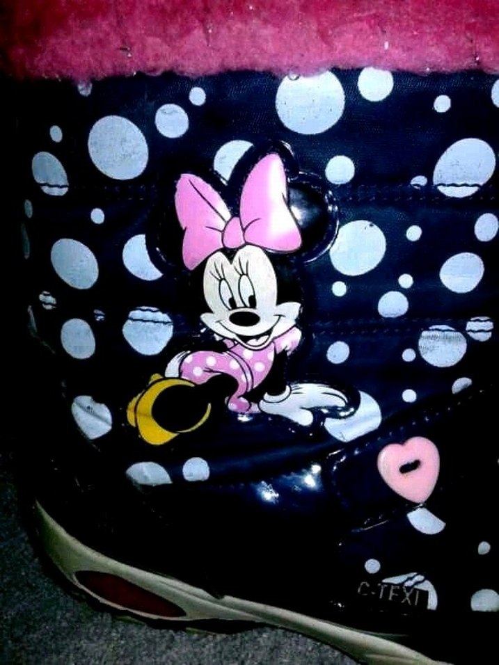 Kız Çocuk Lacivert Minnie Mouse Kar Botu - Görsel 2