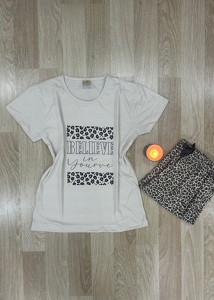 KISA KOLLU PİJAMA TAKIMI - Görsel 2