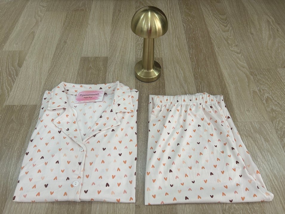 Krem Önden Düğmeli-Soft Milan Pijama Takımı - Görsel 2