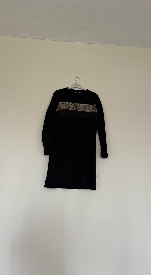 Uzun Kollu Siyah Salaş Tunik - Görsel 3