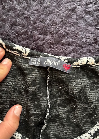 Dilvin Gri Çiçek Desenli Dantel Detaylı Uzun Kollu Triko Elbise - Görsel 2